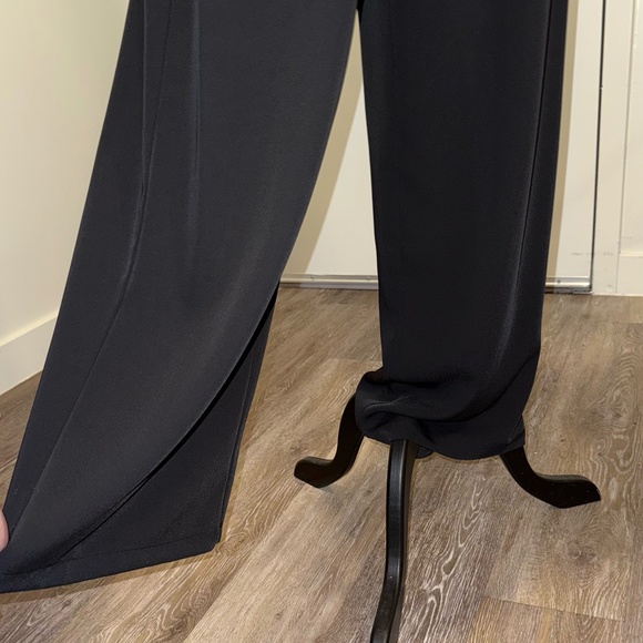 Black Chiffon Wide-Leg Trousers | Woman's Large | NWNT - Picture 2 of 5